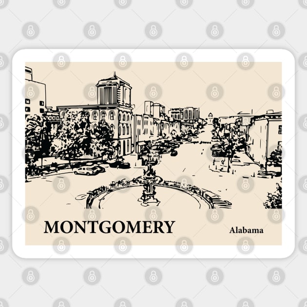 Montgomery - Alabama Sticker by Lakeric